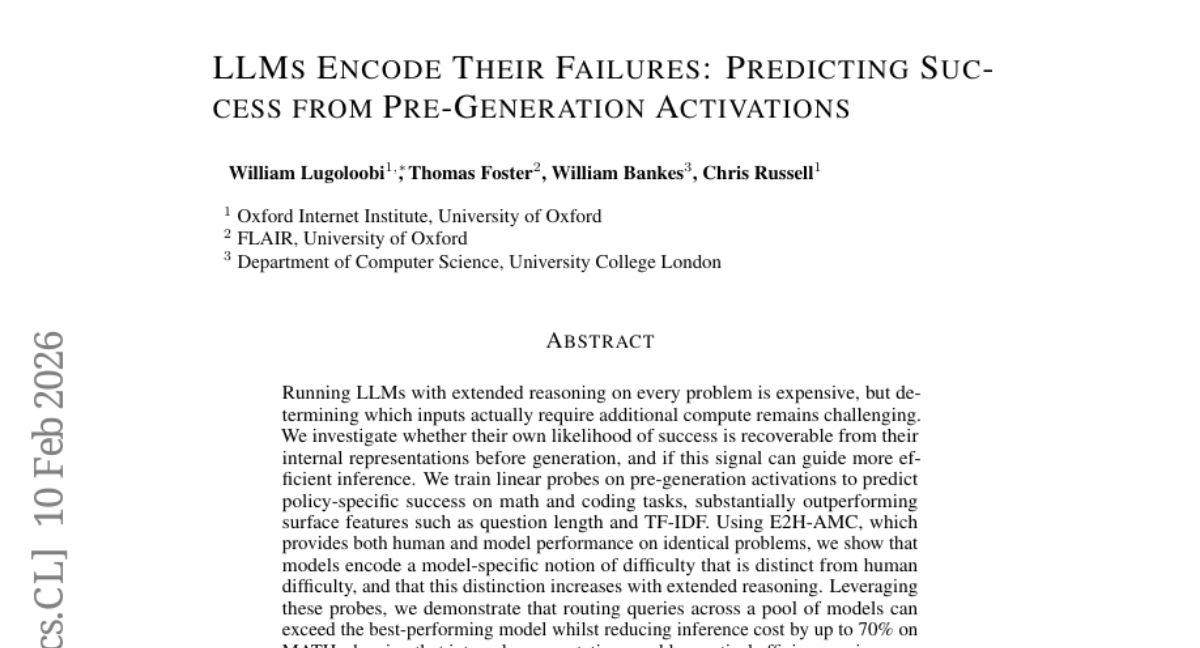 牛津大学：AI竟然早就知道自己会失败，还能省下70%计算成本
