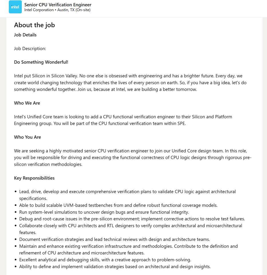 英特尔要回归统一核心设计，预计未来十年推出！