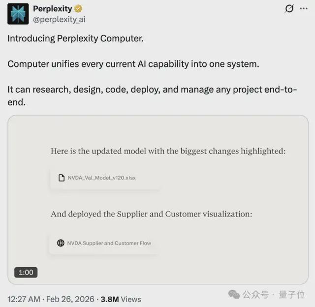 21万年费彭博终端机被AI复刻！Perplexity新Agent：调度19个模型