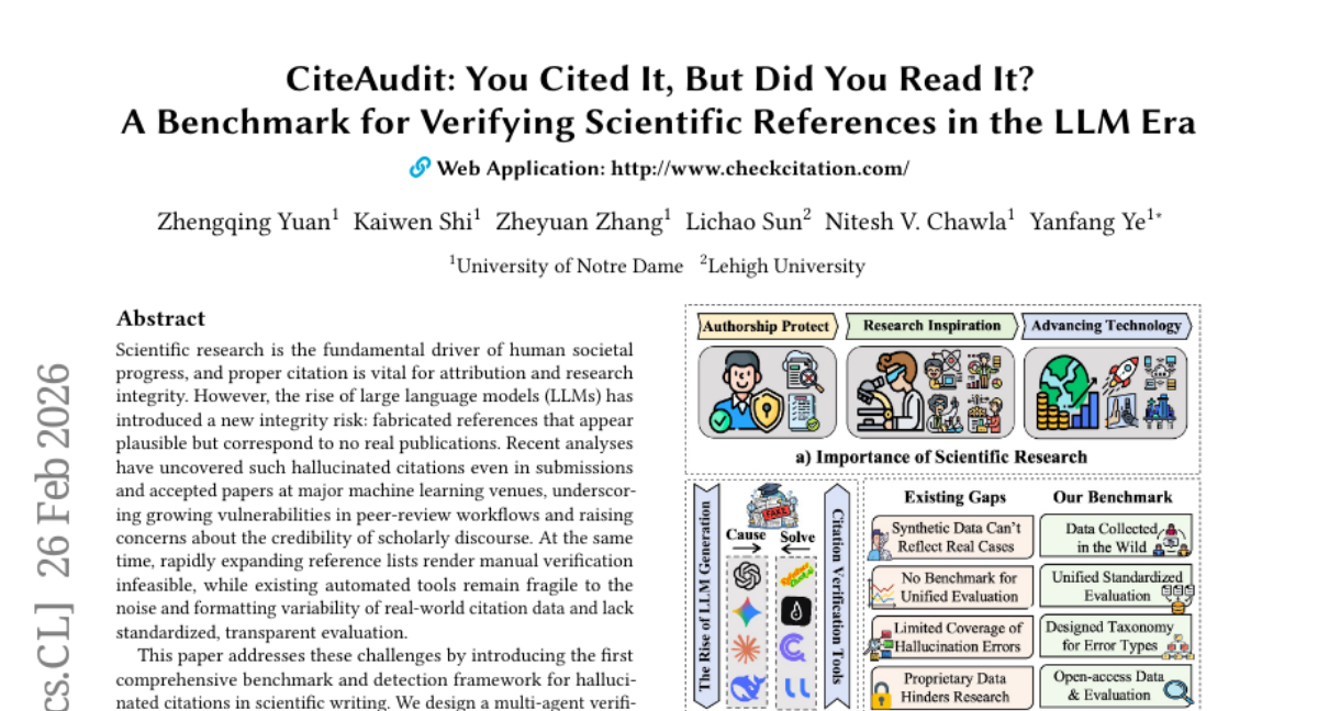 圣母大学与里海大学：全球首个LLM时代学术引用真实性检验工具