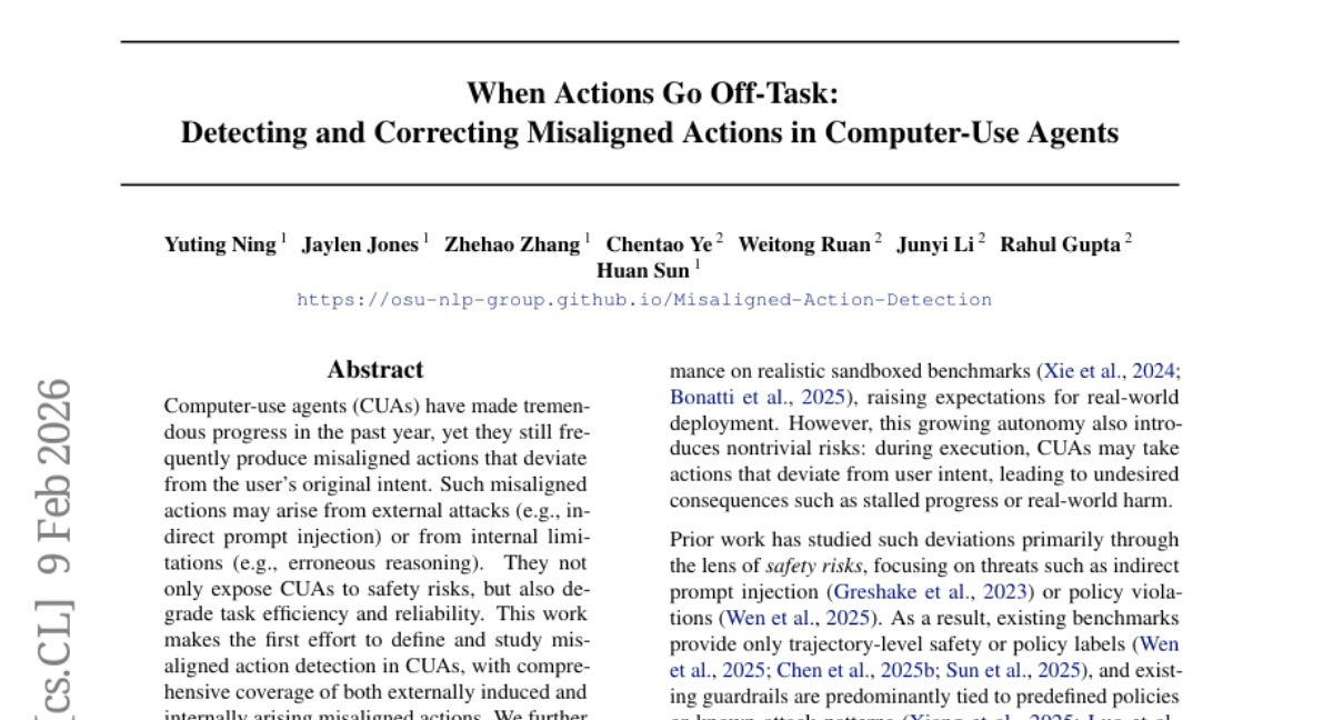 俄亥俄州立大学与亚马逊AGI：AI代理实现错误动作实时纠错能力