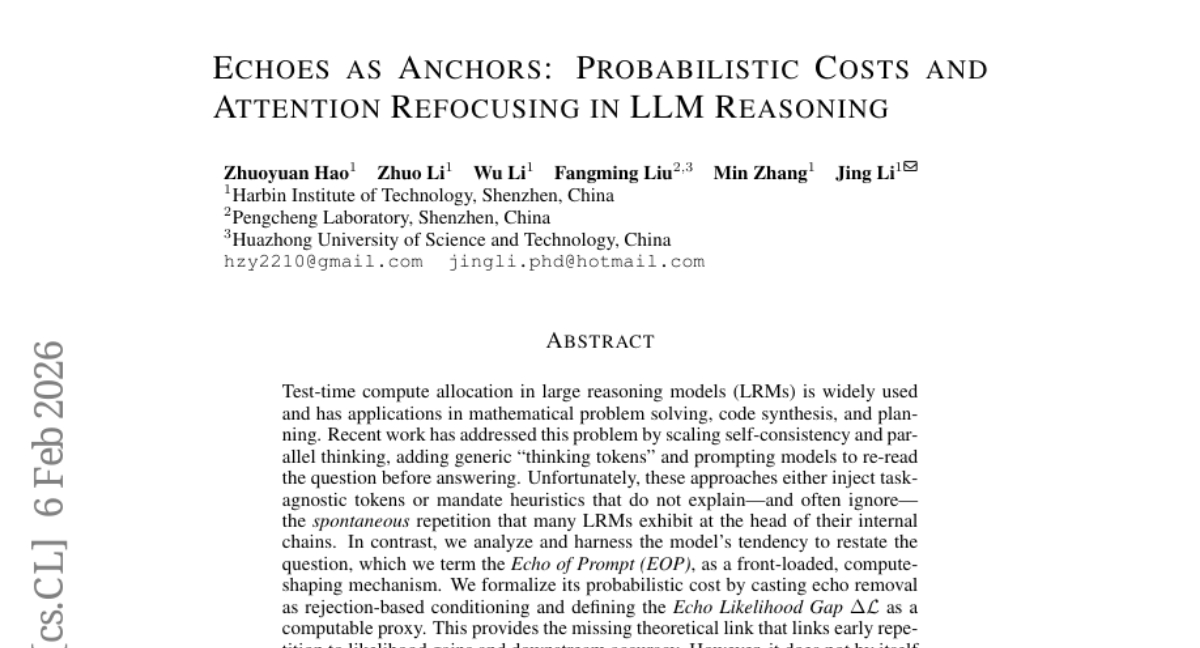哈工大发现大模型「回声思考」秘密：复述问题竟是推理神器！
