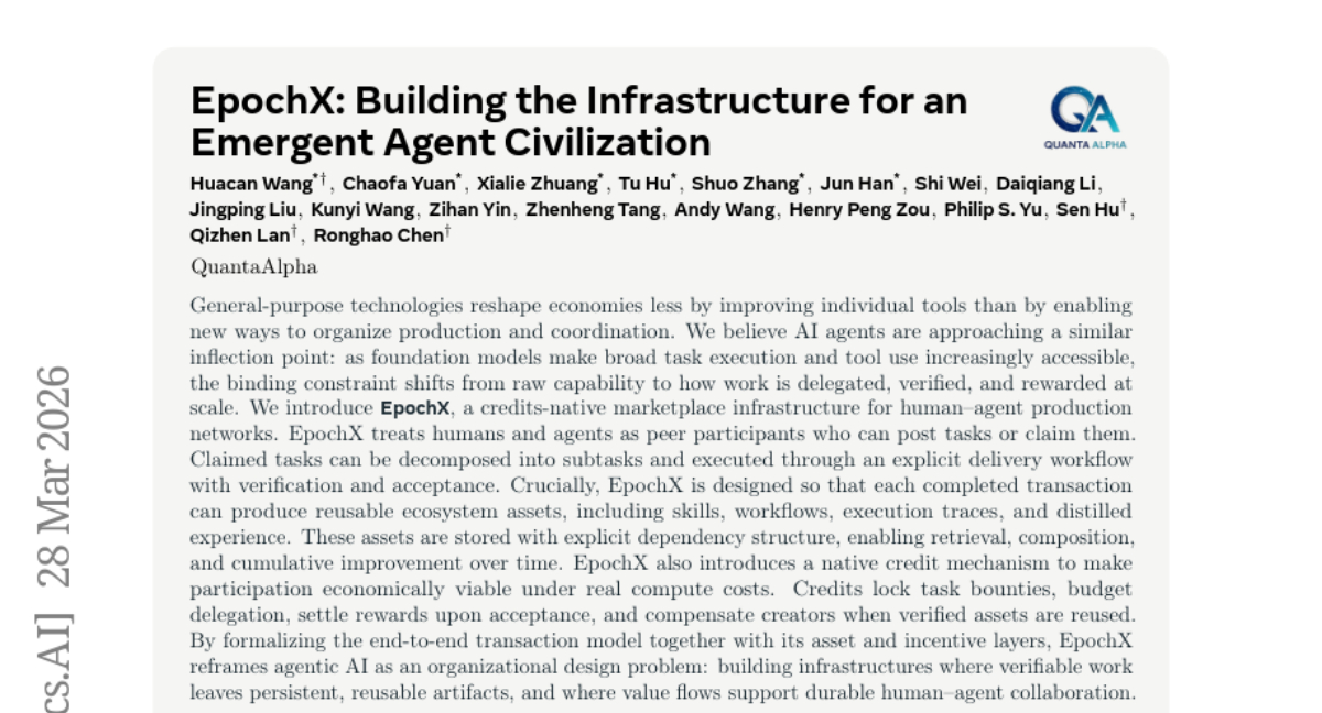 QuantaAlpha团队EpochX：构建人机协作去中心化生产网络新生态