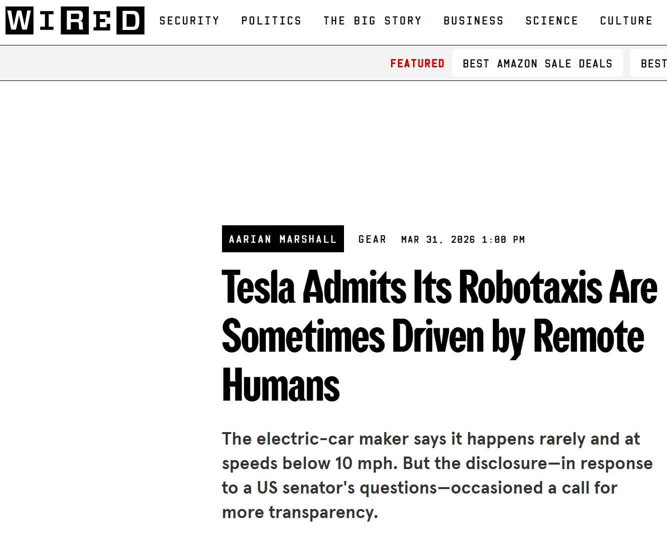 特斯拉承认Robotaxi可由远程人工直接驾驶，引发透明度争议