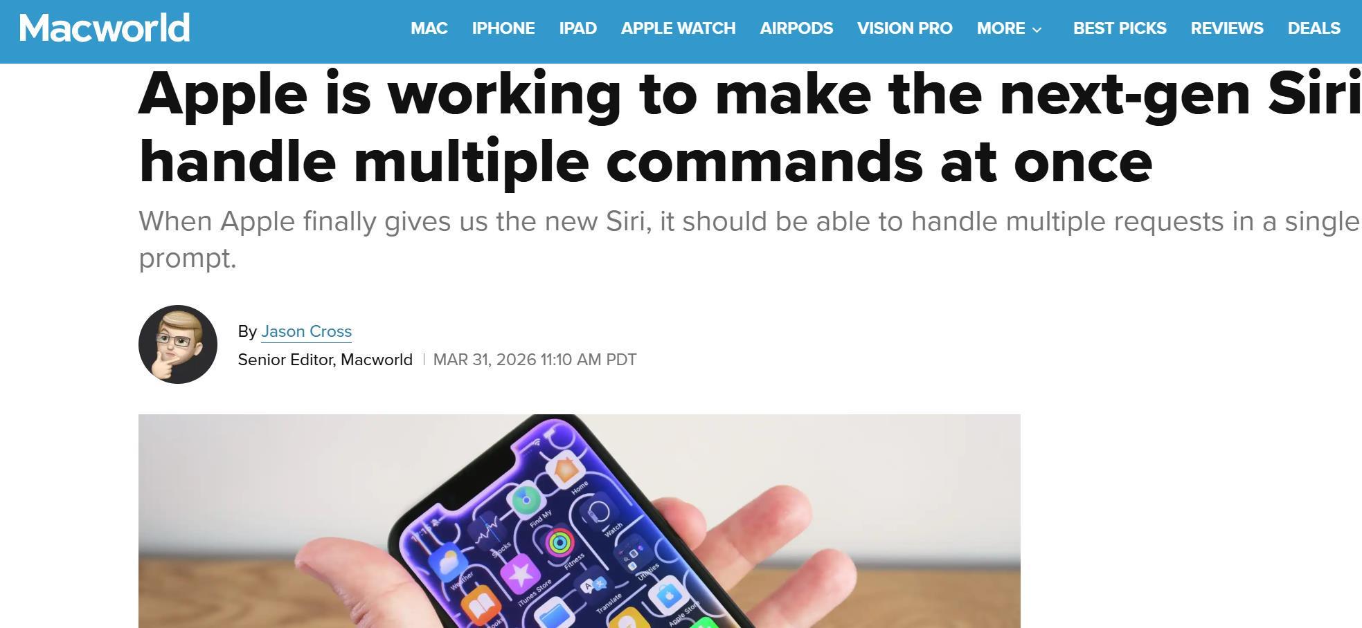 苹果Siri迎15年来最大变革：支持多步复合指令，底层接入谷歌Gemini