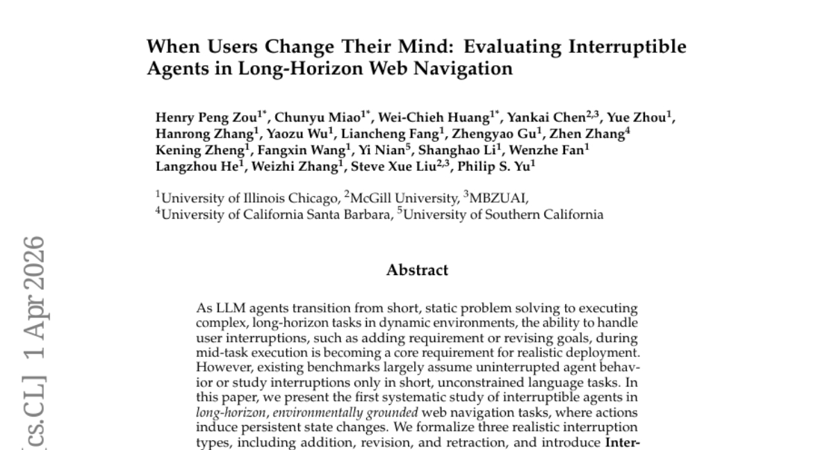 芝加哥大学团队：当AI助手被打断时该怎么办