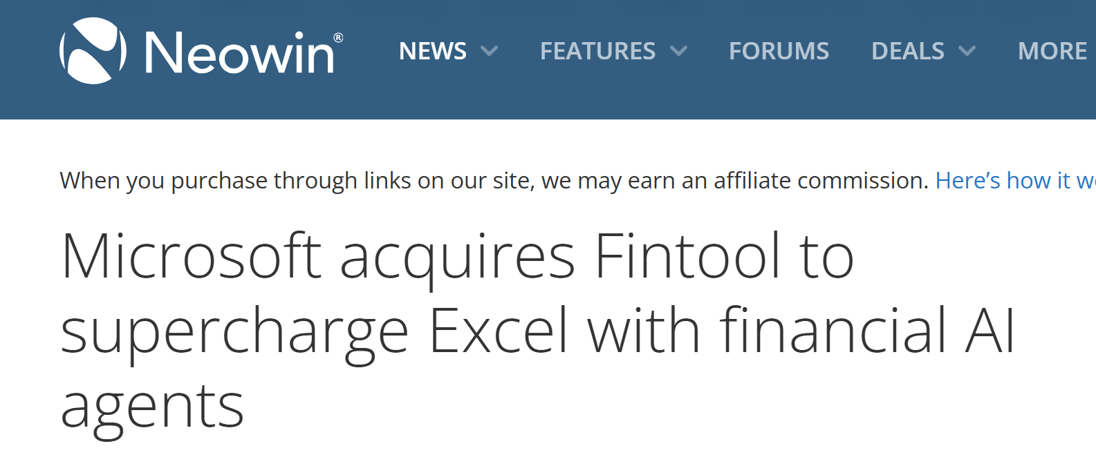 微软收购 Fintool：AI 金融工具将全面接入 Office 全家桶
