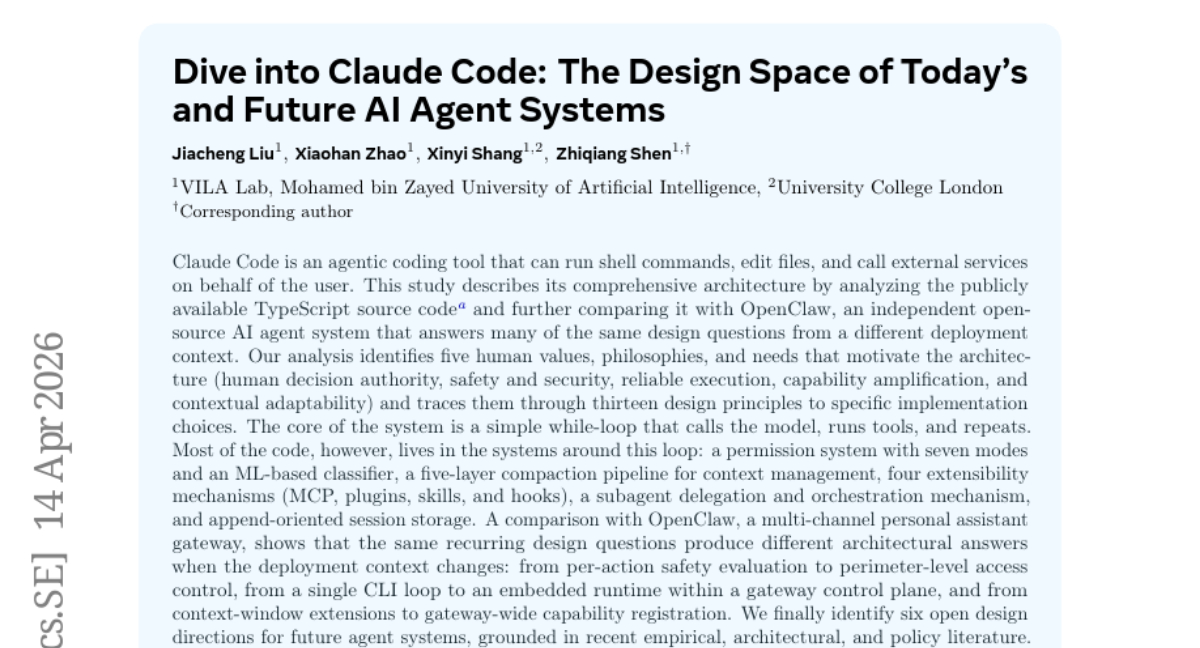 Mohamed bin Zayed人工智能大学深度解剖Claude Code的设计哲学