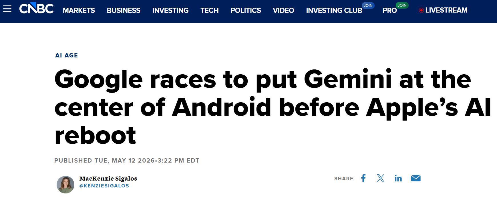 谷歌将推Gemini Intelligence，推动安卓从操作系统向智能系统转型