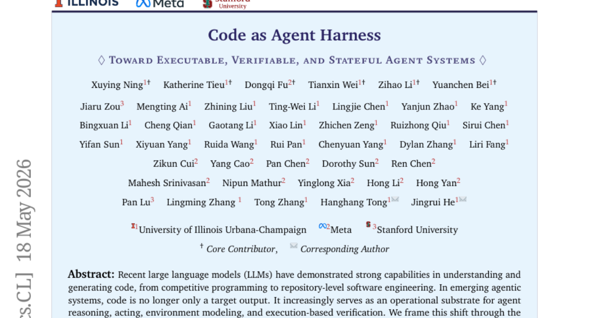 伊利诺伊大学香槟分校等:揭示代码如何成为AI智能体的"神经系统"