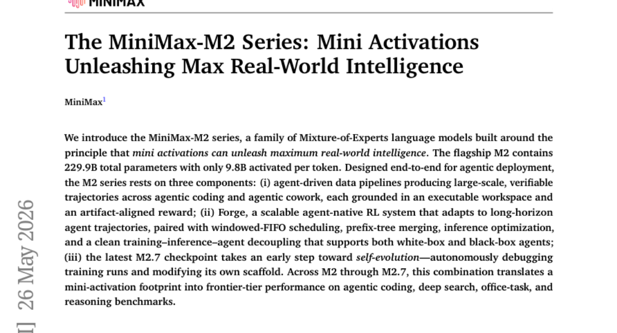 MiniMax推出超高效AI大模型:用10%"算力油耗"跑出顶级AI的实力