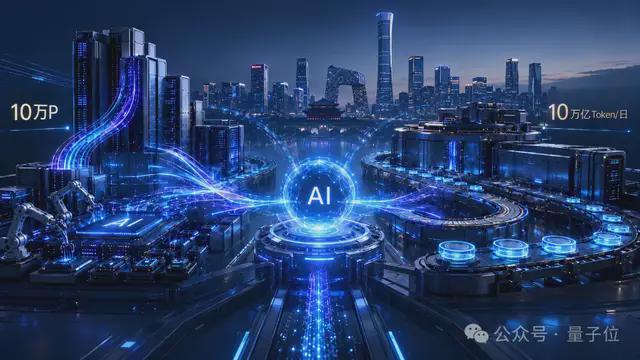 刚刚，北京建了一座AI工厂：目标10万P算力，日产10万亿Token！