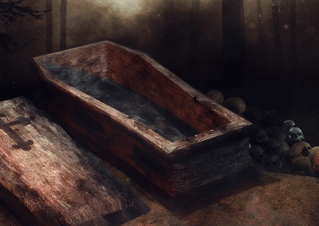 梦境的隐喻，解析梦见看到两副棺材，一副红一副白的深层含义