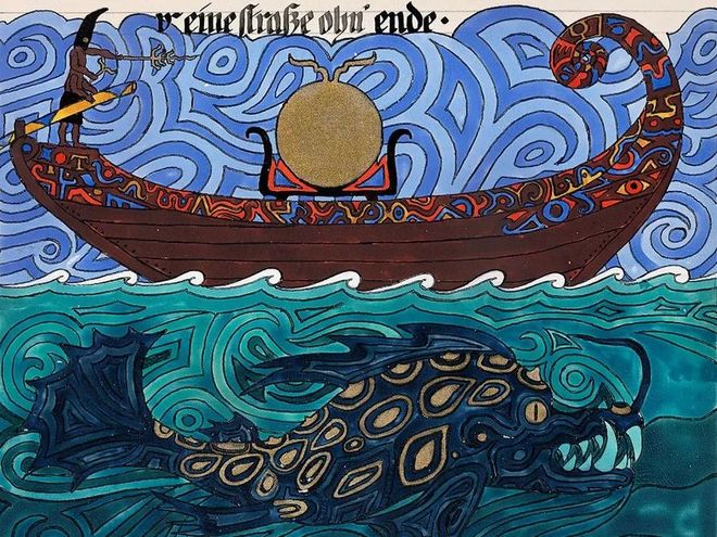 梦境奇观，龙鱼与巨龟的神秘对话——探索深层次的心理意象