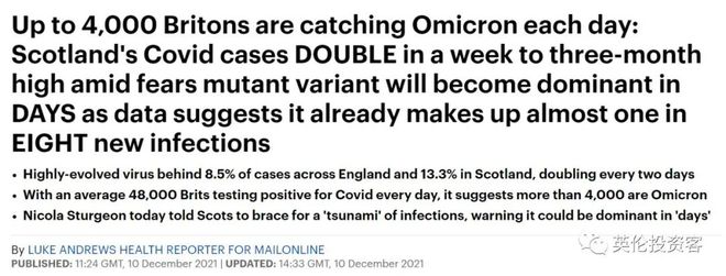 英国日增确诊近6万，每天多达4000人感染Omicron！牛津大学成疫情高风险地区...