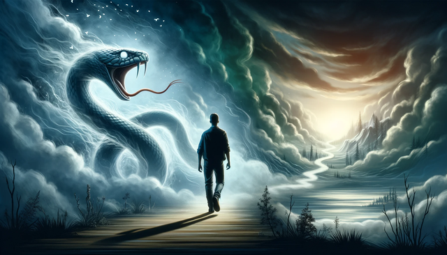 梦境追踪，解析梦中蛇的追逐与飞翔