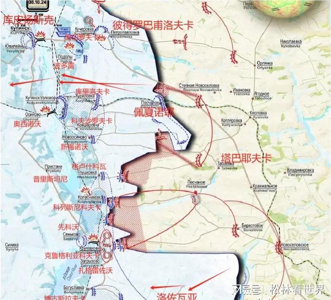 俄乌战场新动态：俄军攻入佩特罗帕夫利夫卡，多路合围库皮扬斯克