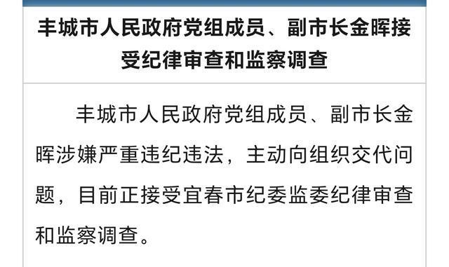 江西“双面人”副市长金晖落马！两个月前还高调表态，如今下场令人唏嘘